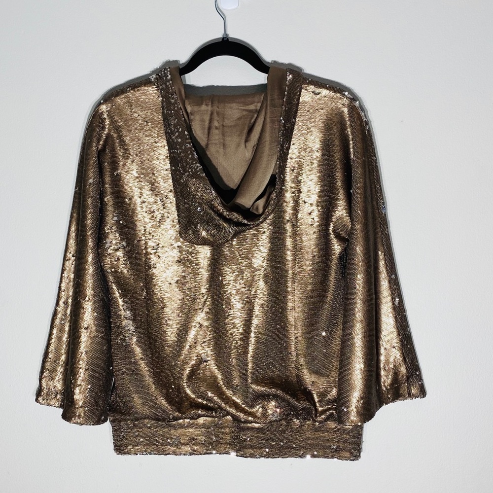 Bronze/Gold Flip Sequins Jacket**Sm.-Med. $695 - Picture 6 of 7